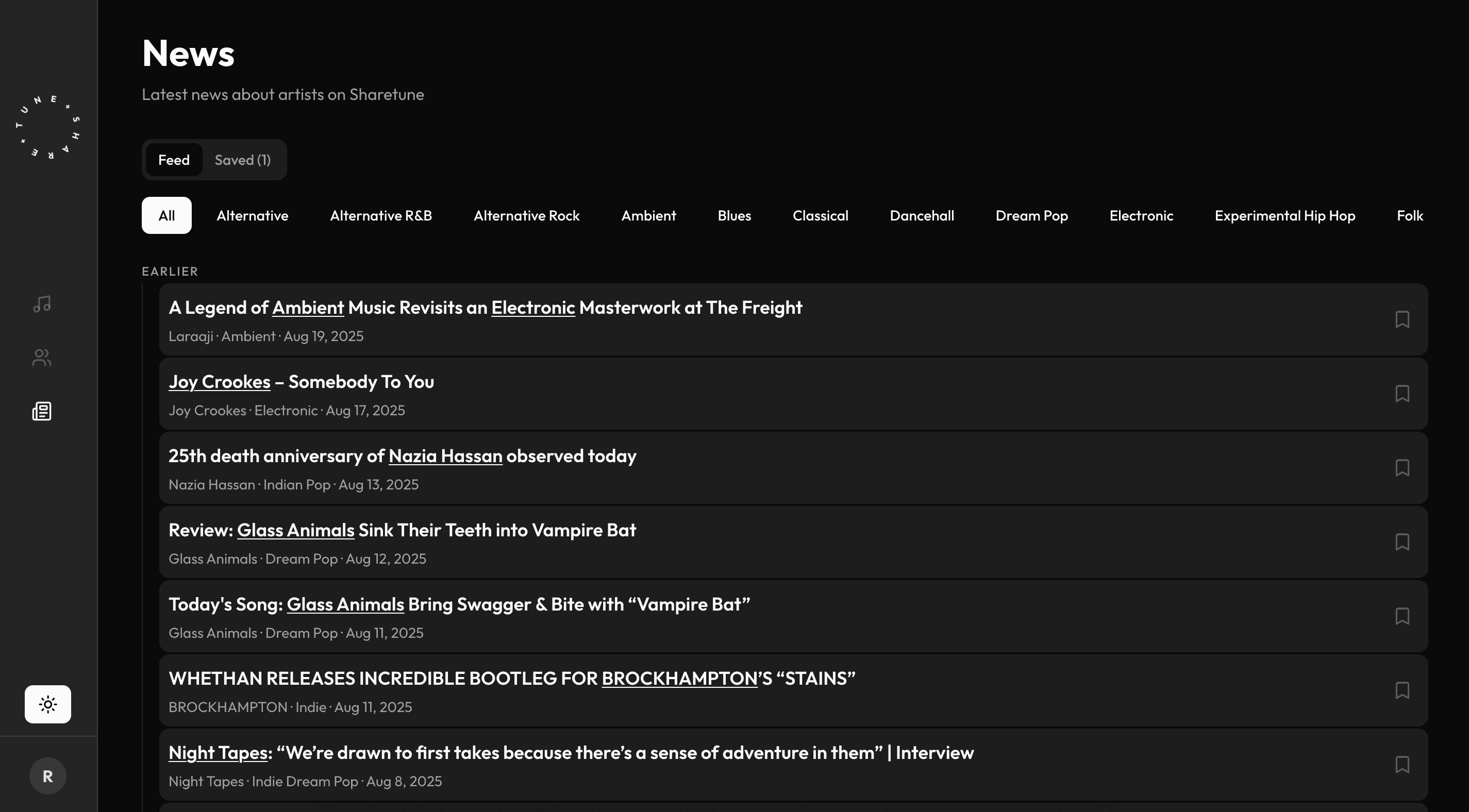 Sharetune - profile